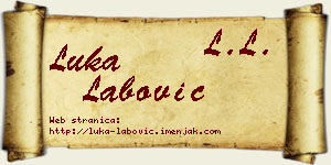 Luka Labović vizit kartica